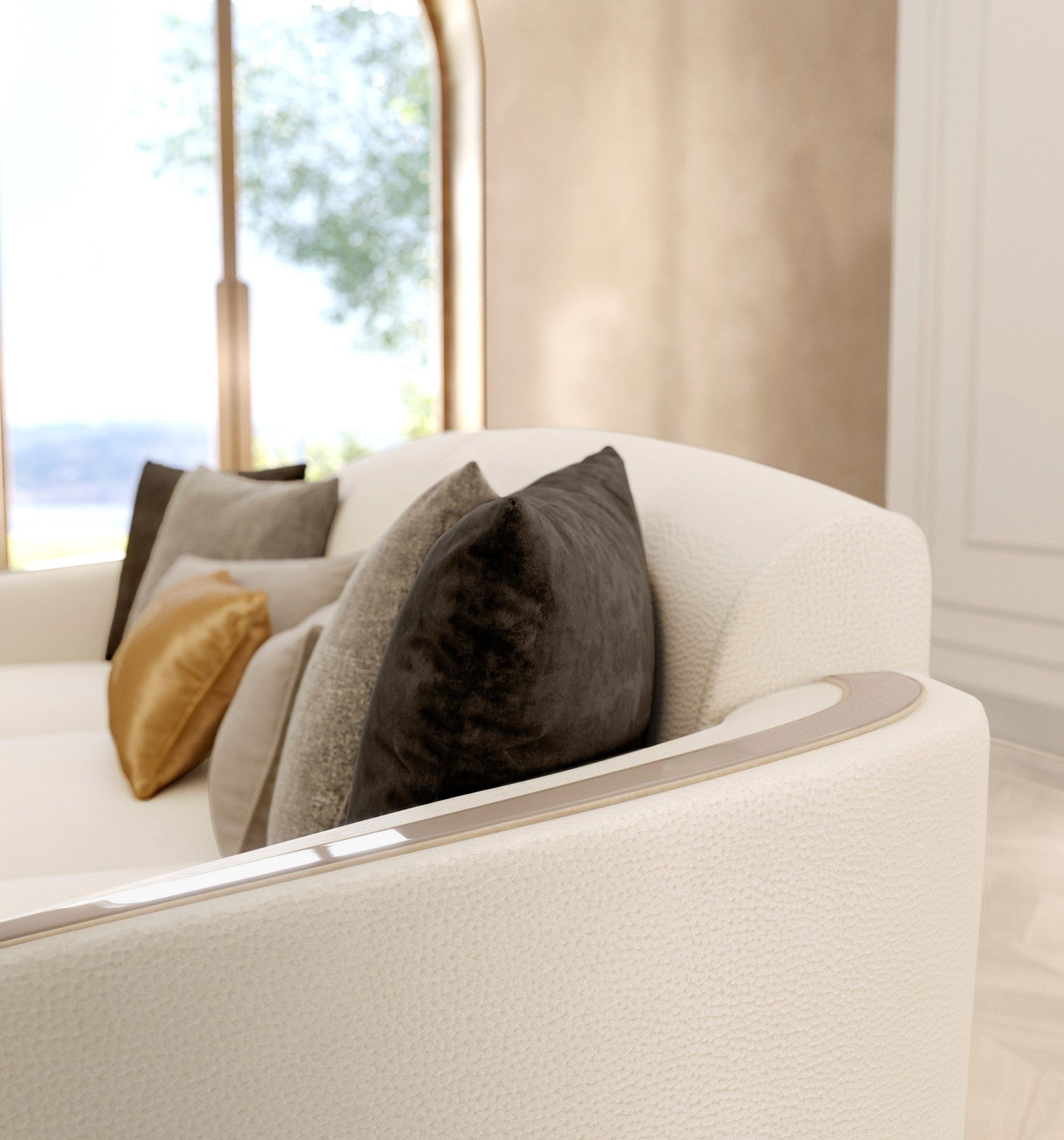 3-местный кожаный диван A.R. Arredamenti Виктор ARCH-00038062 - Вид №1