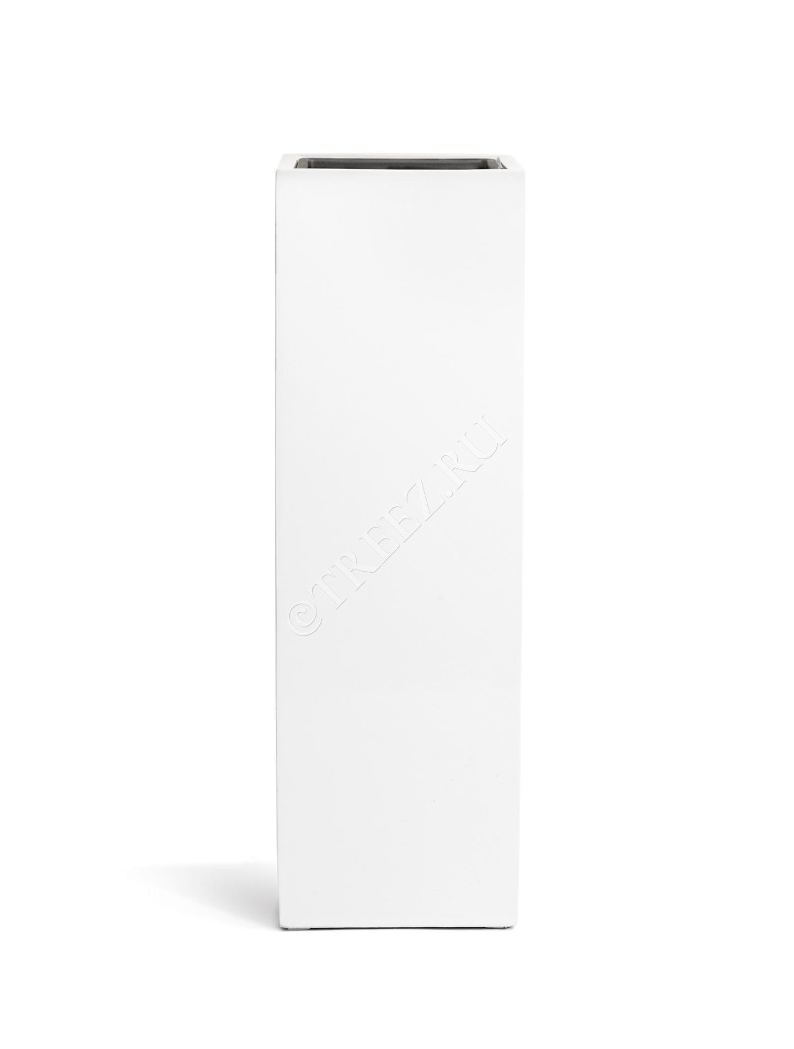 41.3320-05-034-WH-97 Кашпо  Effectory - серия Gloss - Высокий куб - Белый глянцевый лак Цветочная коллекция  - Вид №5