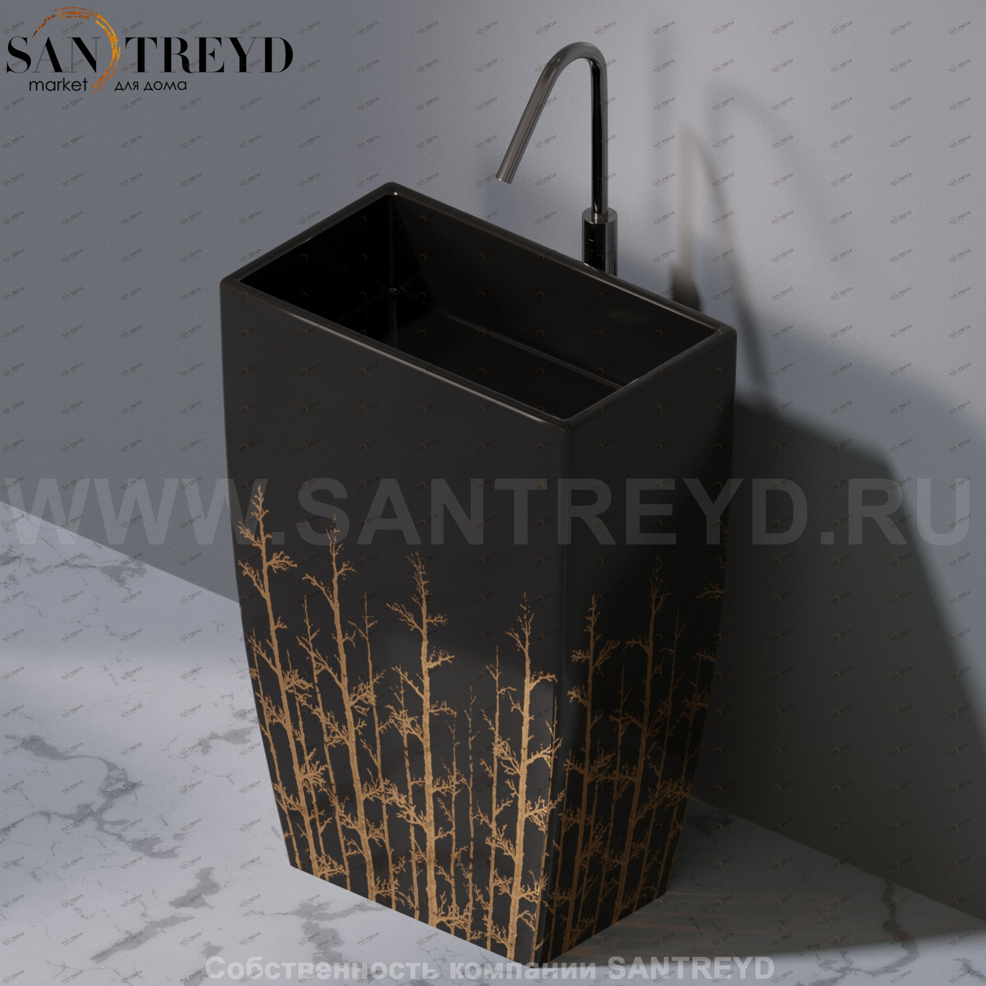 L110406G Напольная раковина стоящая прямоугольная A. e T. Italia Tower AeT ITALIA