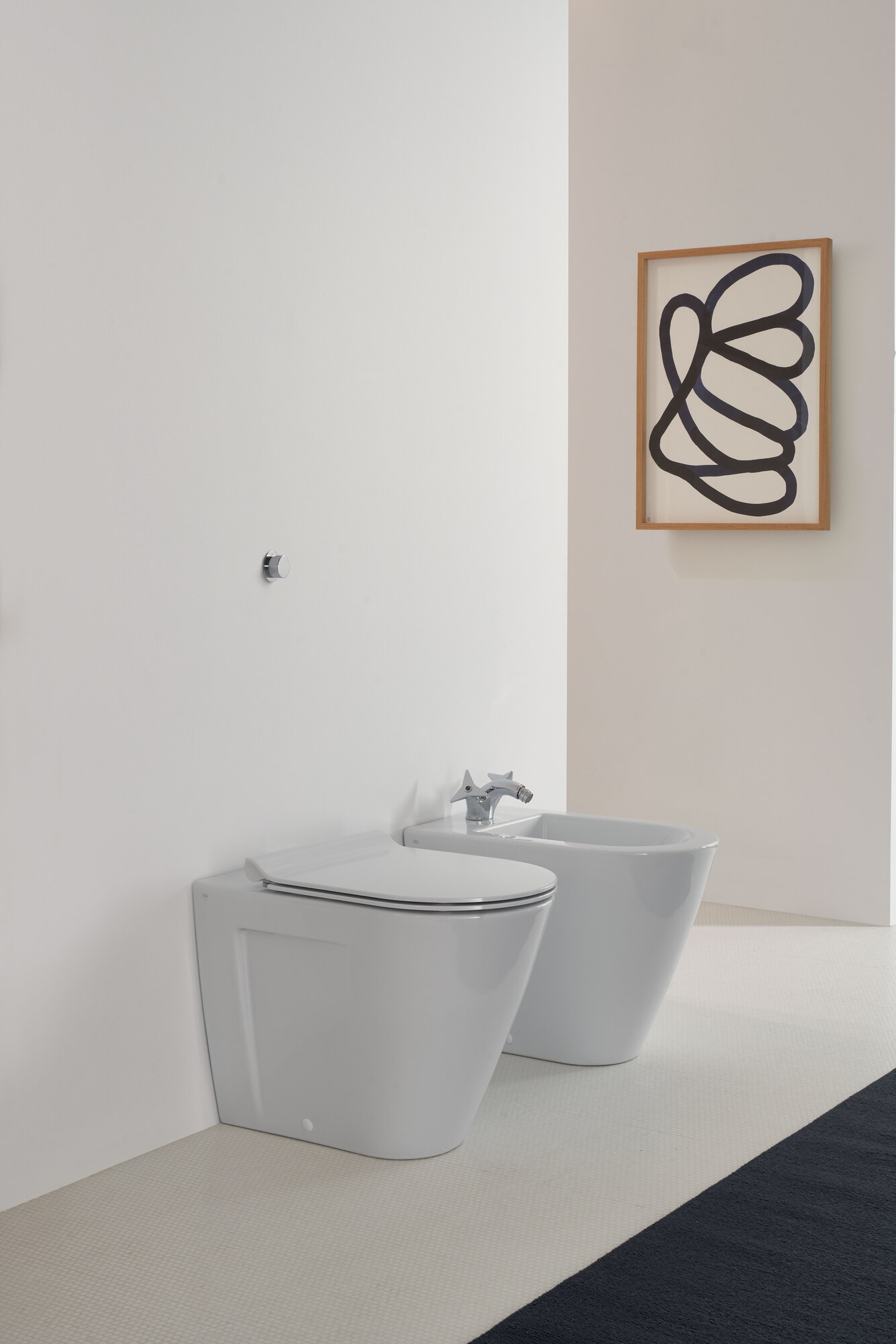 861411 Приставной унитаз напольный Белый GSI ceramica Norm Италия - Вид №2