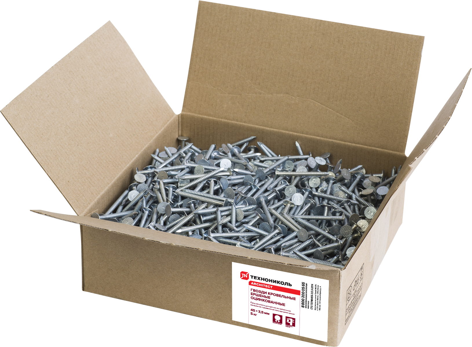 82588282 Гвозди кровельные ершёные для гибкой черепицы 5 кг STLM-0030813 ТЕХНОНИКОЛЬ