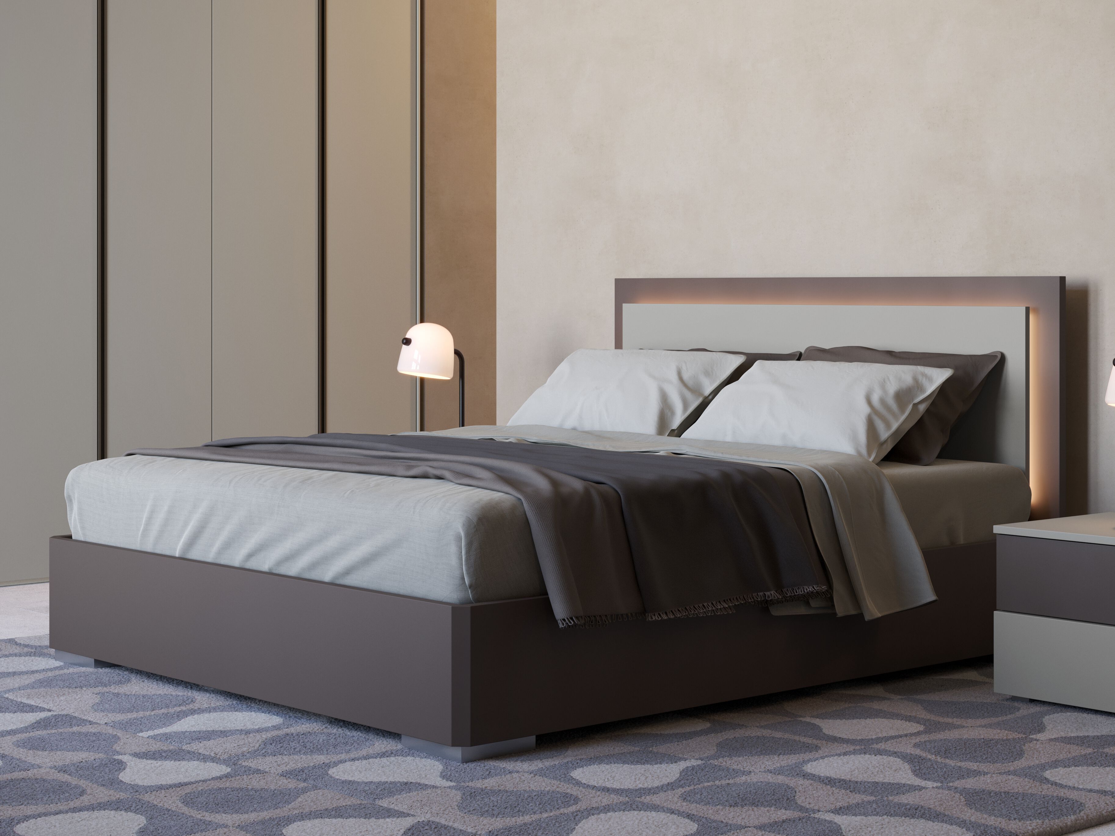 Деревянная двуспальная кровать для хранения Giessegi LEDD ARCH-00012293