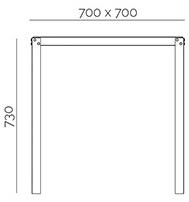 PF Stile Квадратный стол из оцинкованной стали sun-id-1432005 - Вид №3