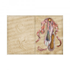 35686 Обложка для паспорта из ПВХ ( 13.3 x 19.1 см) "Пуанты" Феникс-Презент