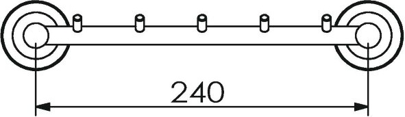 11035A Полотенцедержатель подвесной цвет хром LANGBERGER BURANO - Вид №2