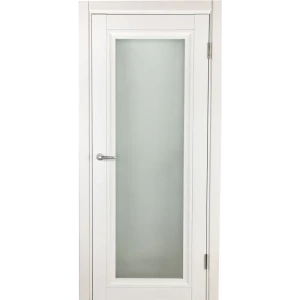 Дверь межкомнатная со стеклом Нобиле 60x200 см полипропилен белый с замком 82637345 STLM-2036979