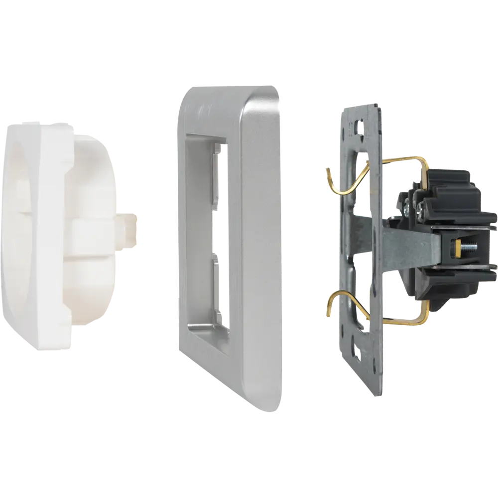 Рамка Werkel Stream на 4 поста — серебристый рифленый акцент для интерьера 82125386 STLM-0019715 - Вид №2