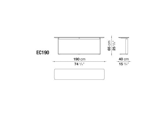 Прямоугольная консоль B&B Italia Eileen ARCH-00078132 - Вид №1