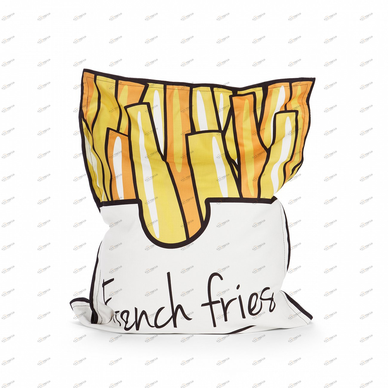 Пуф French Fries с принтом LAZY LIFE PARIS ДИЗАЙНЕРСКИЕ 051169 Белый;желтый 