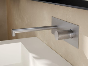 Смеситель для раковины из нержавеющей стали с пластиной