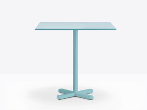 Стальной квадратный стол для контракта со спицевым основанием