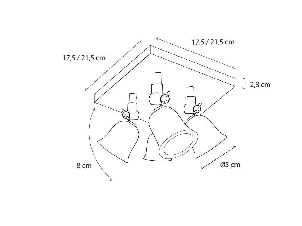 Регулируемая латунная светодиодная потолочная лампа Authentage Lighting Fleure ARCH-00036540 - Вид №2