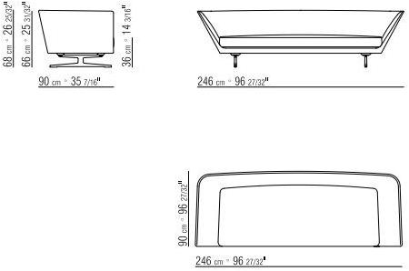Flexform Диван из ткани Zeus sun-id-1438582 - Вид №3