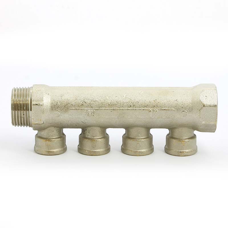 Коллектор НВ 1" никелированный TIEMME 4 выхода 1/2"В 36мм 1910078 - Вид №1