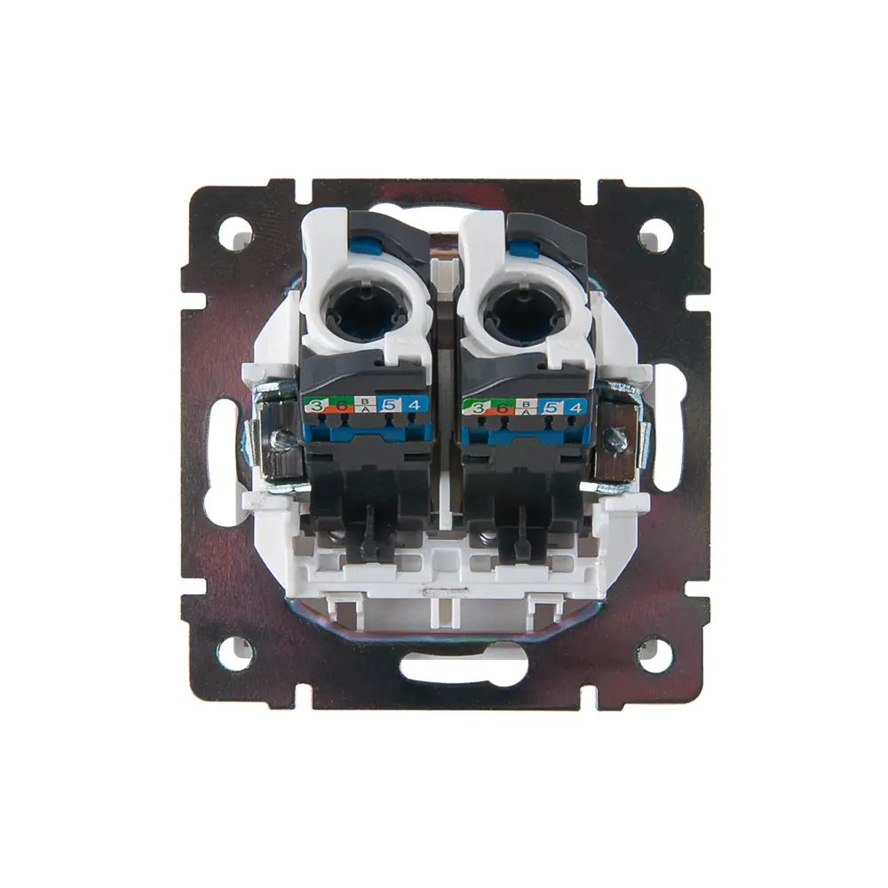 Розетка компьютерная двойная встраиваемая Werkel RJ45 цвет белый Встраиваемые механизмы STLM-2044698 - Вид №2