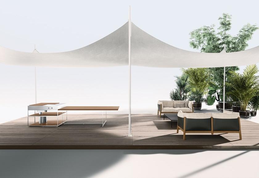 Boffi Летняя кухня из нержавеющей стали и дерева с барбекю sun-id-1468641 - Вид №5