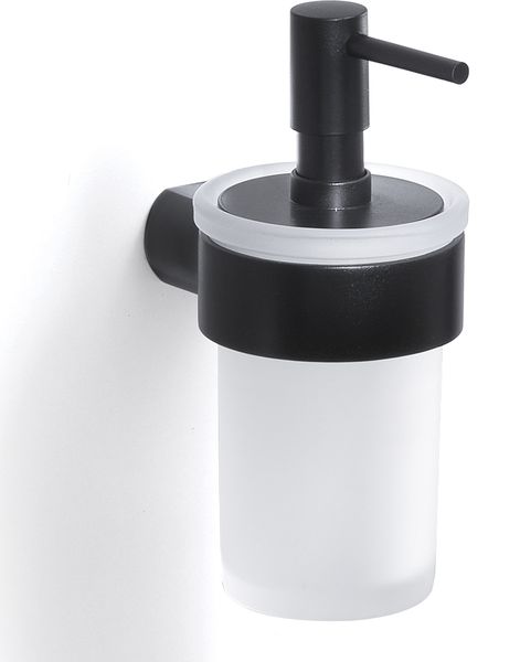 PI81(14) Gedy G-Pirenei, настенный стеклянный дозатор, цвет черный матовый 