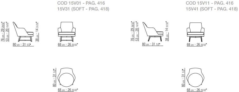 Flexform Кожаное кресло с подлокотниками Guscio sun-id-1466196 - Вид №2