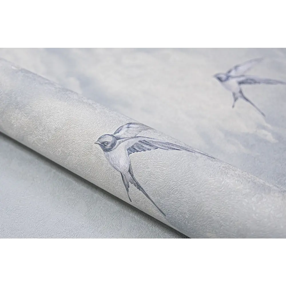 Wallsecret Liberty - серо-голубые флизелиновые обои с рисунком животных 89397863 STLM-1570974 - Вид №3