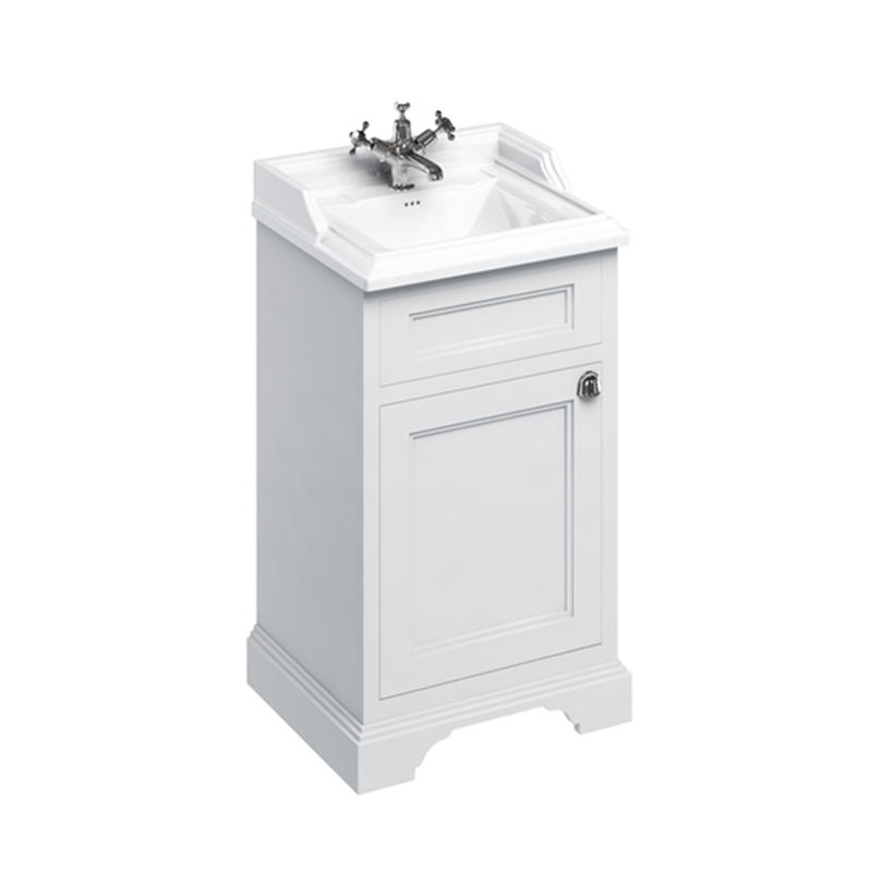 Burlington Classic Отдельностоящий умывальник 50 см с дверцей Мэтт Уайт B20 FC8W 