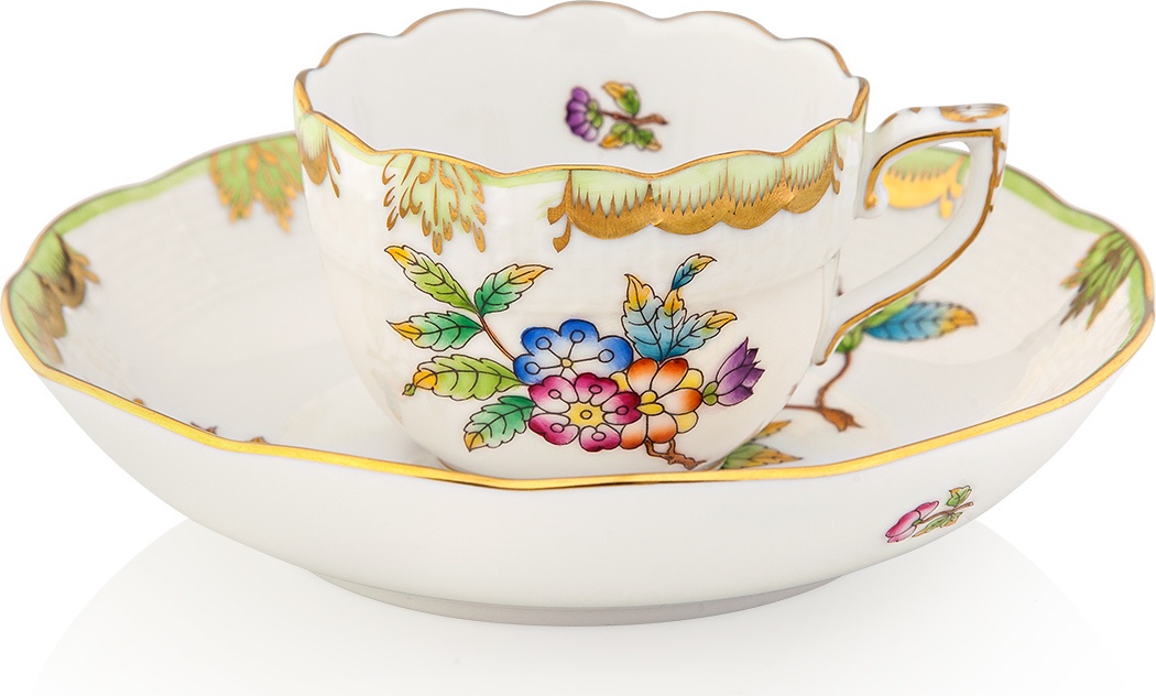 82950 Herend Чашка для мокко с блюдцем 110мл "Виктория" Фарфор 