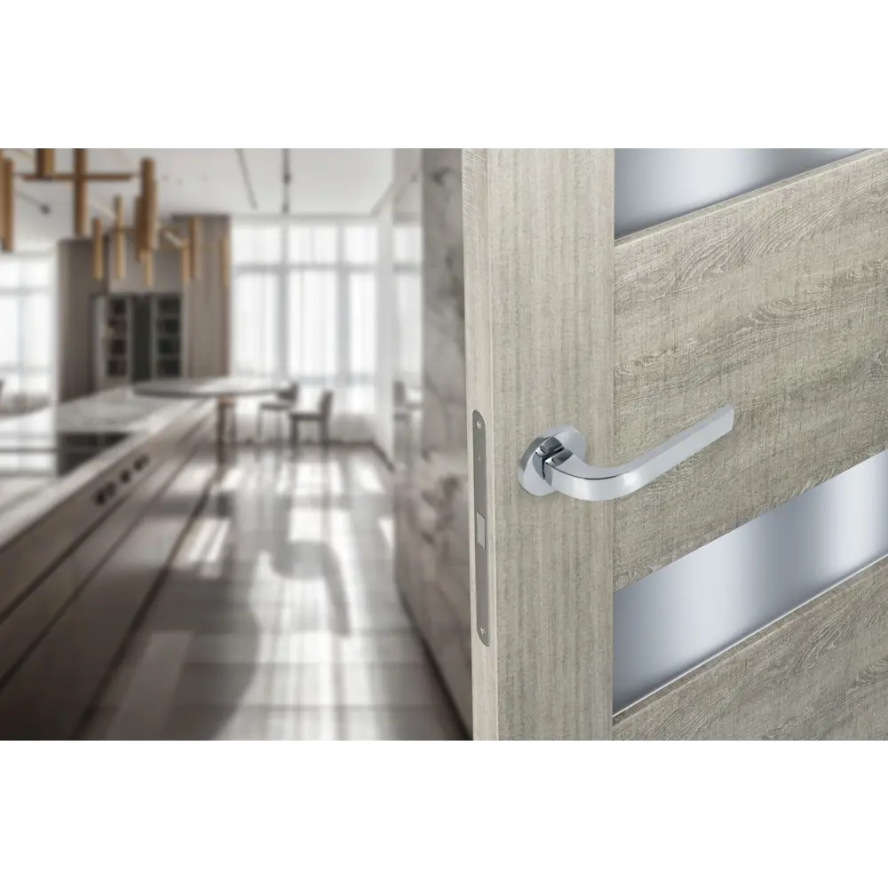 Дверные ручки Edson EDS-93H-R2 на розетке, хром 85168440 STLM-0059325 - Вид №6