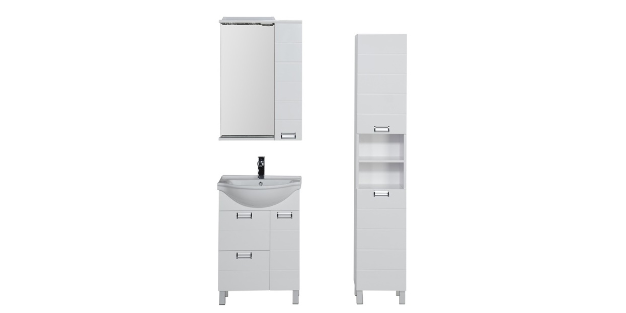 Комплект мебели Aquanet Сити 60 белый 00171958 - Вид №2