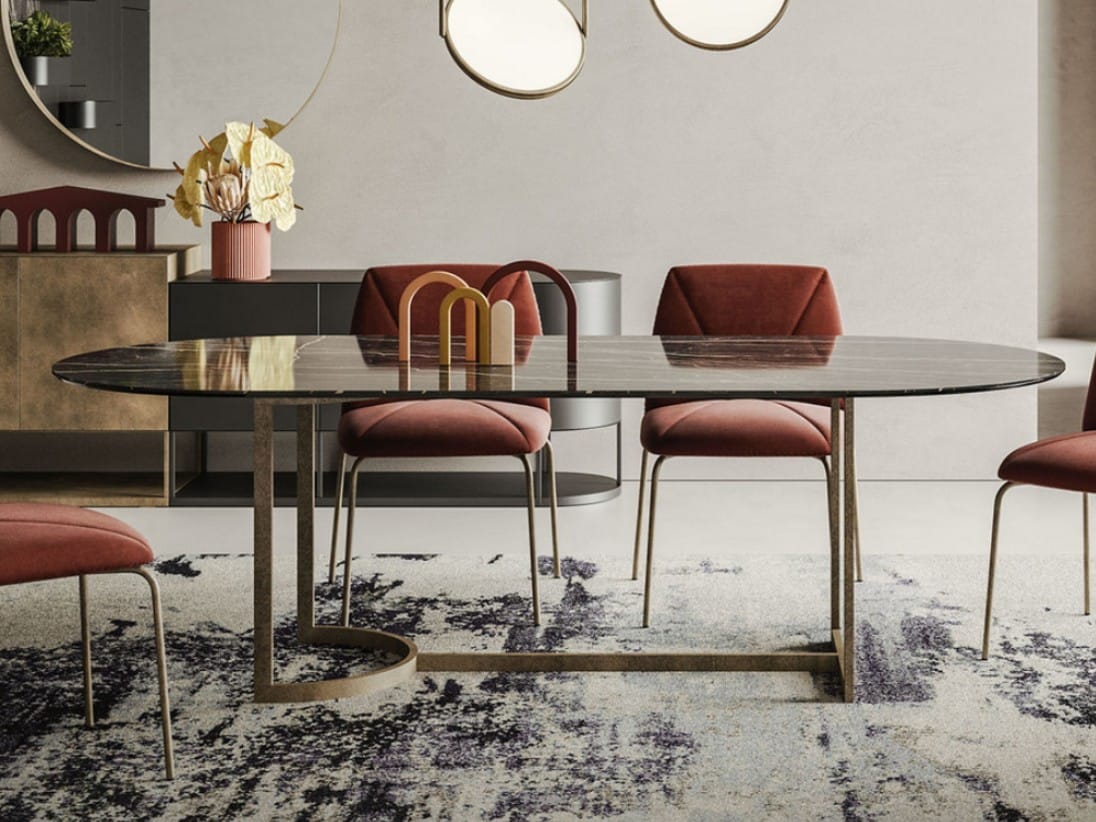 Стол с металлическим основанием Ronda Design SLICE ARCH-00056983