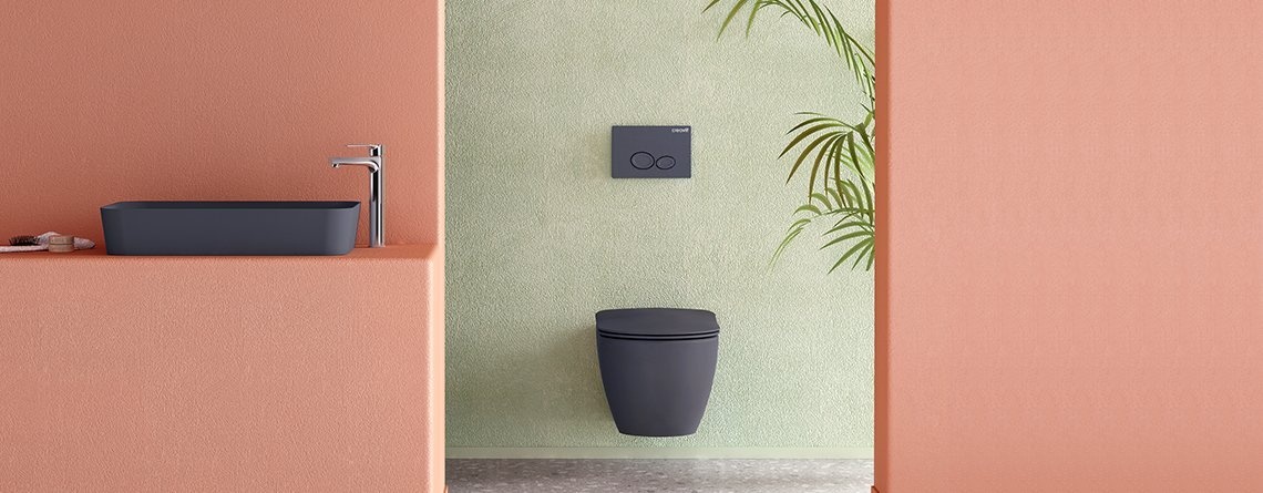 FE322-11AM00E-0000 FREE Унитаз АНТРАЦИТ подвесной безободковый Creavit Free - Вид №2