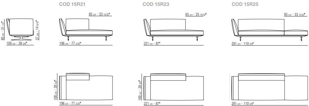 Flexform Модульный тканевый диван с шезлонгом Evergreen sun-id-1433685 - Вид №7