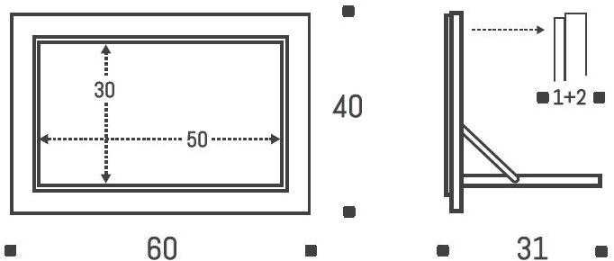 AMBIVALENZ Складная фанерная полка Fläpps shelf 60×40-1 Fl150041 - Вид №4