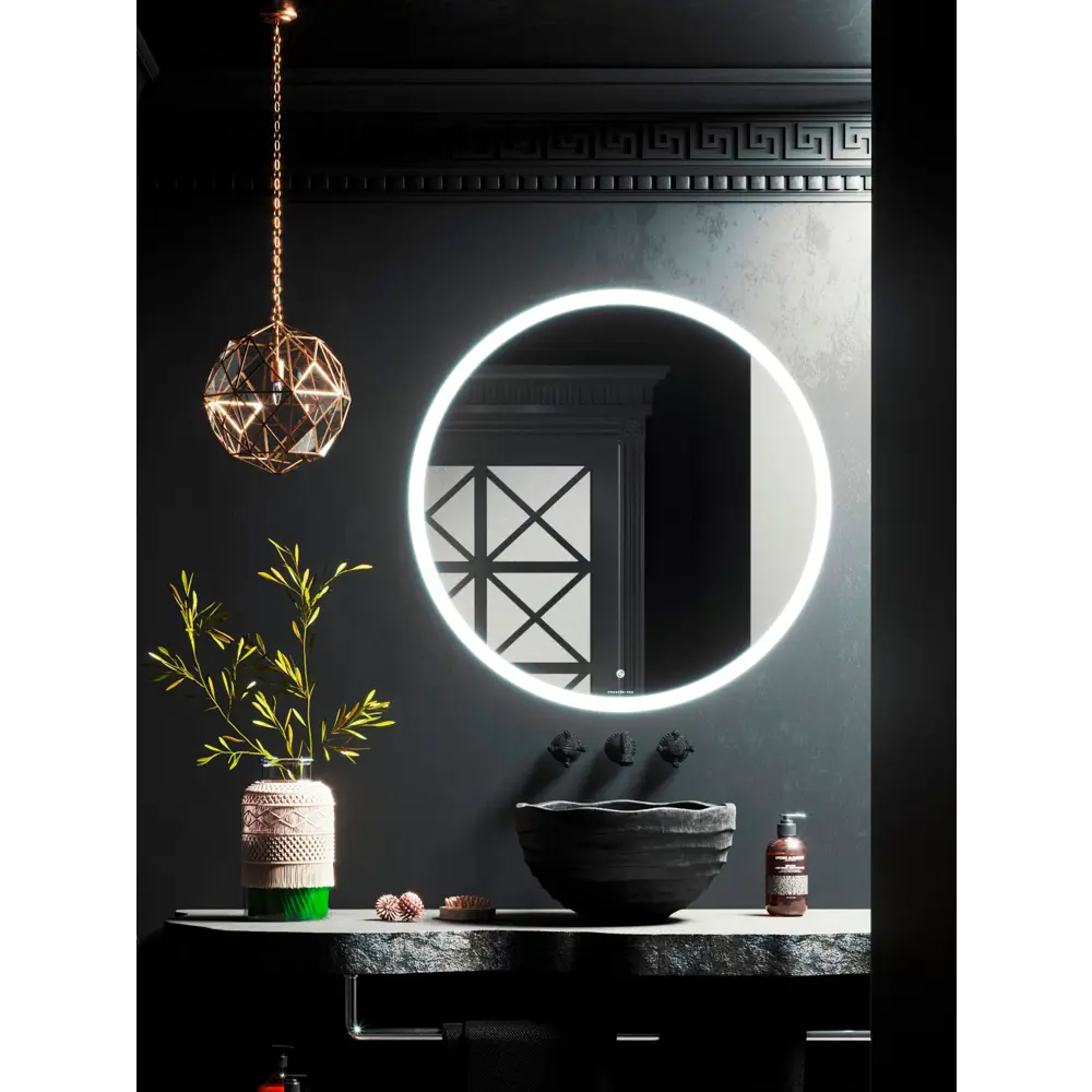 Зеркало для ванной Omega Glass Тип 3 SD983 с подсветкой 110 см круглое STLM-2210916