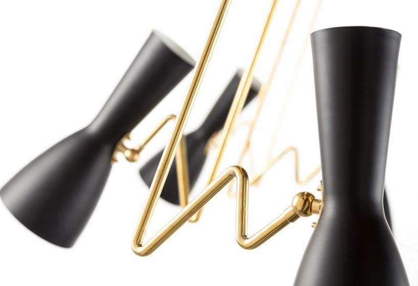 Il Bronzetto Регулируемая люстра из латуни Wormhole Wor10 - Вид №1