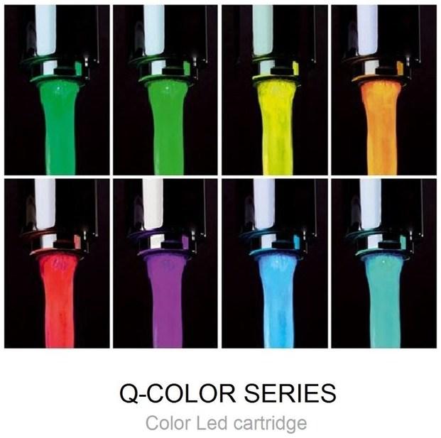 Remer Rubinetterie Смеситель для умывальника LED без слива Q-color Qr 11 l xl - Вид №1