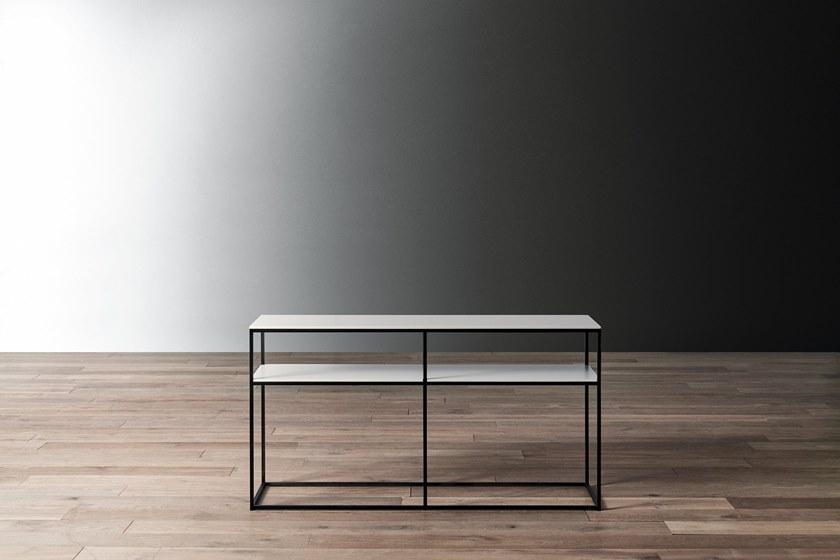 Meridiani Прямоугольная деревянная консоль с полками Hardy sun-id-1453789 - Вид №1