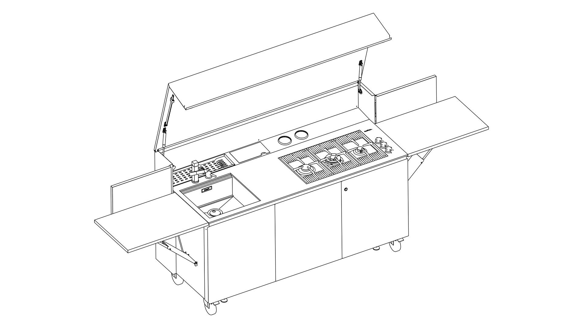 7555001 Газовая плита Finalmente варочная станция 7555 001 Fosterspa  - Вид №1