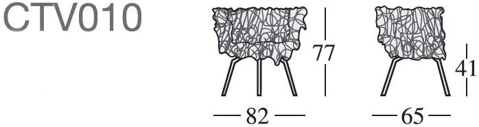 edra Стальное кресло, обитое хлопковой веревкой  Ctv010  - Вид №15