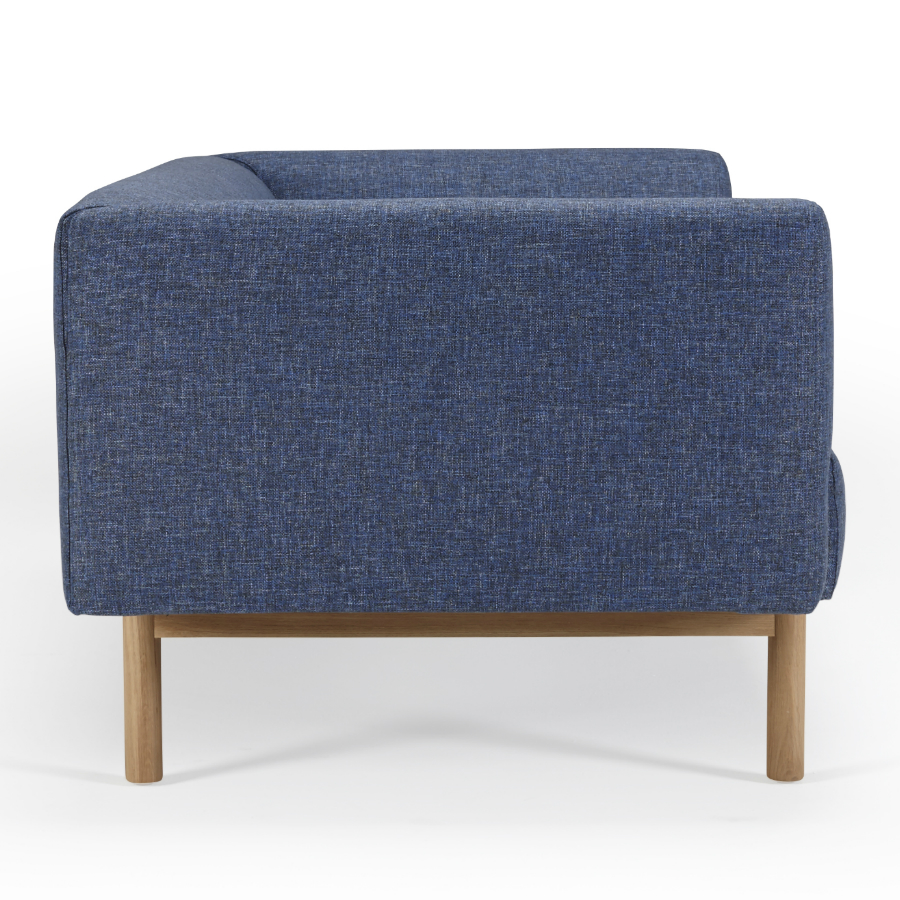 Диван-софа двухместный с мягкими подлокотниками Ebeltoft, лакированный дуб, светло-голубой Kragelund 21002202245 - Вид №2