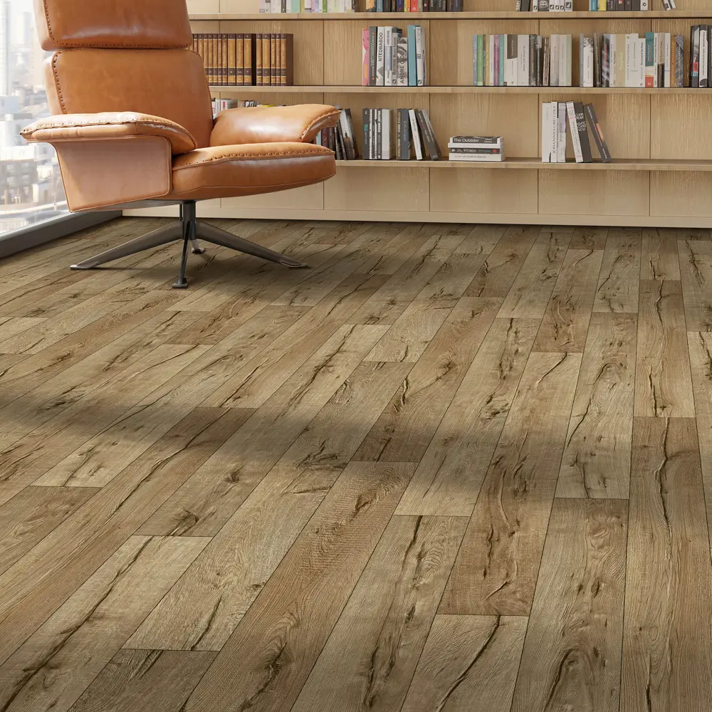 Линолеум полукоммерческий KREAFORTA «Фландрия» 32 класс 4 м коричневый под дерево 89436080 STLM-1584887