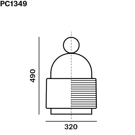 Напольная лампа из дутого стекла BROKIS купол ARCH-00011428 - Вид №13
