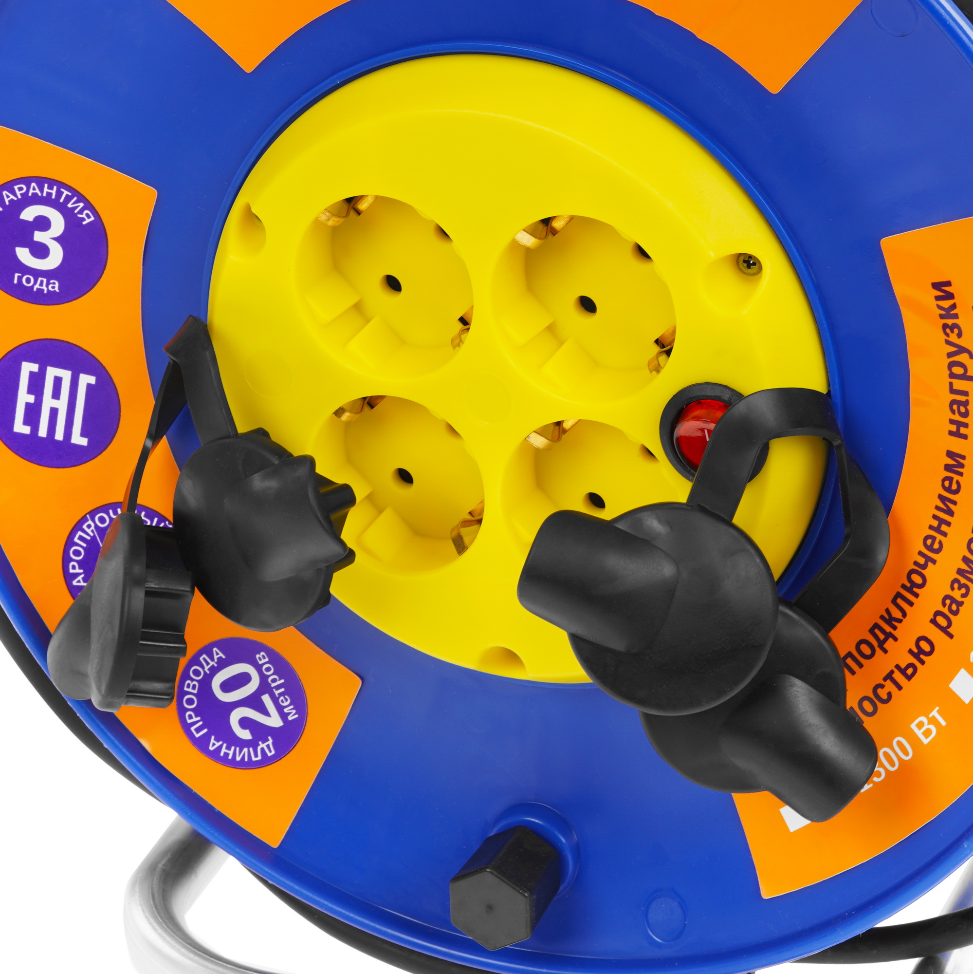 Удлинитель силовой GLANZEN EB-20-011 синий 9157999 STDN-0025996 - Вид №3