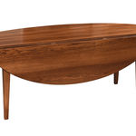 HT113A Овальный обеденный стол с висячими листьями ijlbrown  - Вид №5