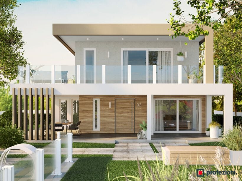 Телескопическая парапет с двумя или тремя панелями с фиксированным защитным стеклом Protezioni парео ARCH-00134631 - Вид №4