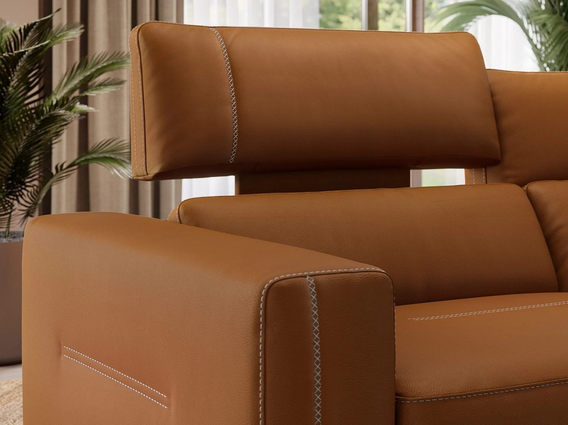 2-местный кожаный диван Sofanella Teramo ARCH-00109662 - Вид №4