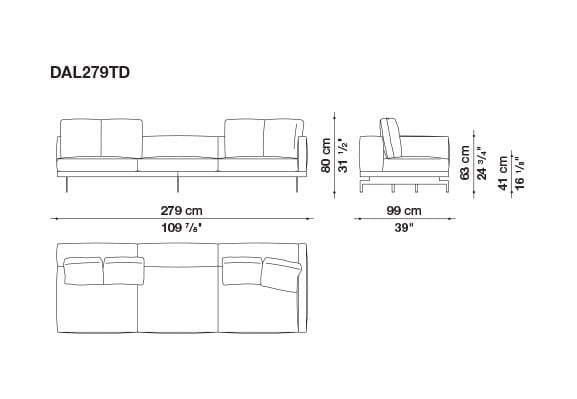 3-местный тканевый диван с полуостровом B&B Italia док ARCH-00061121 - Вид №186