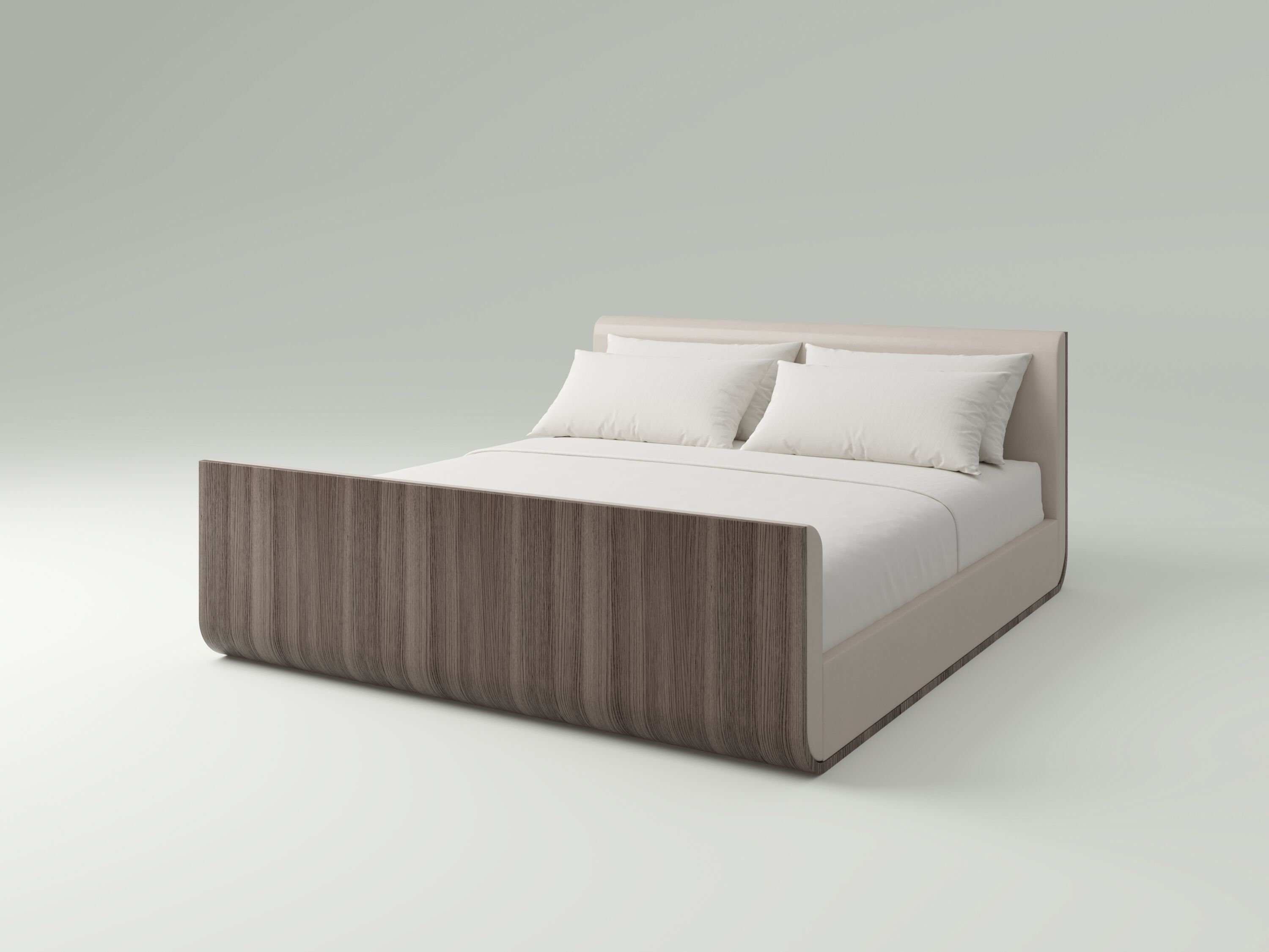 Дубовая двуспальная кровать NITZAN HOME GIGI ARCH-00053794