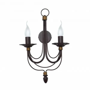 Бра на 2 лампы коричневое Vitaluce V1151/2A VITALUCE СВЕЧА 00-3931398 Коричневый