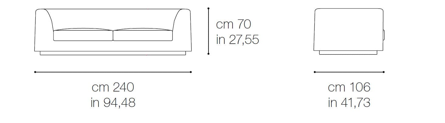 3-местный капитонный диван Grilli ARCH-00050127