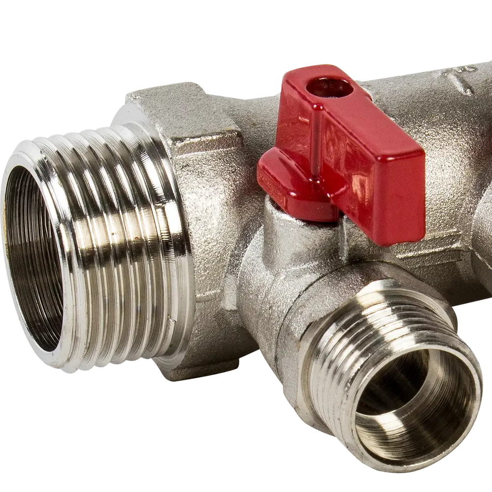 Коллектор с кранами и наружной резьбой Valtec на 2 выхода 1"x1/2" VTc.580.N.0602 10490867 STLM-2015153  - Вид №1