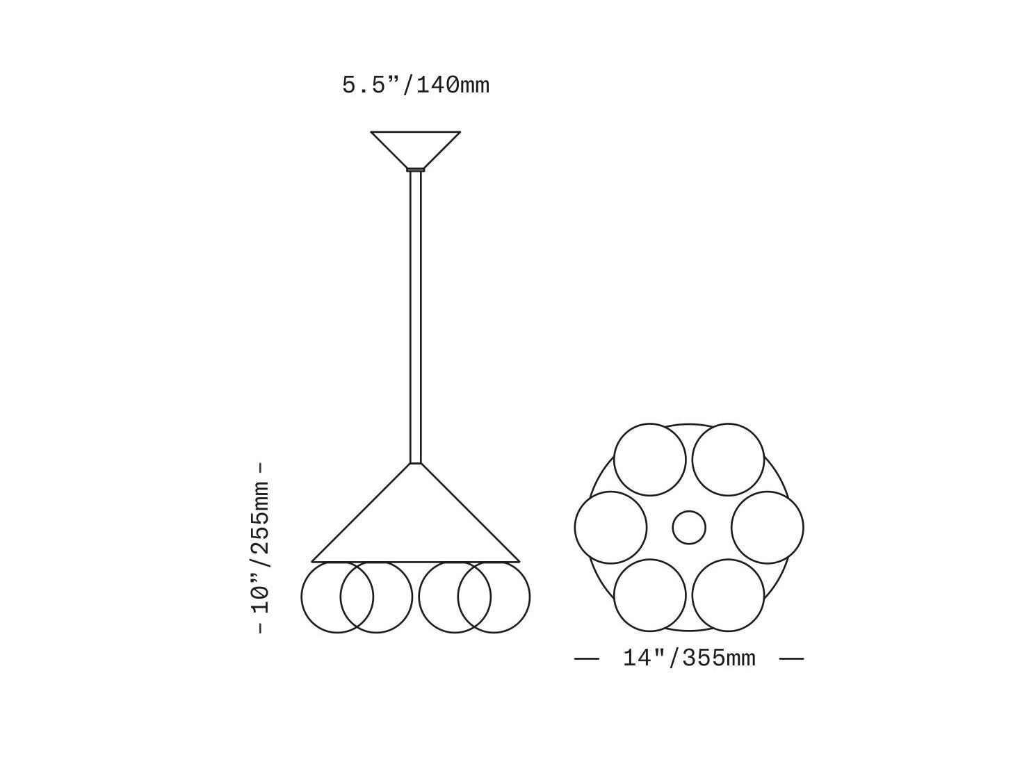 Светодиодный подвесной светильник из латуни и выдувного стекла SkLO пик ARCH-00076520 - Вид №6